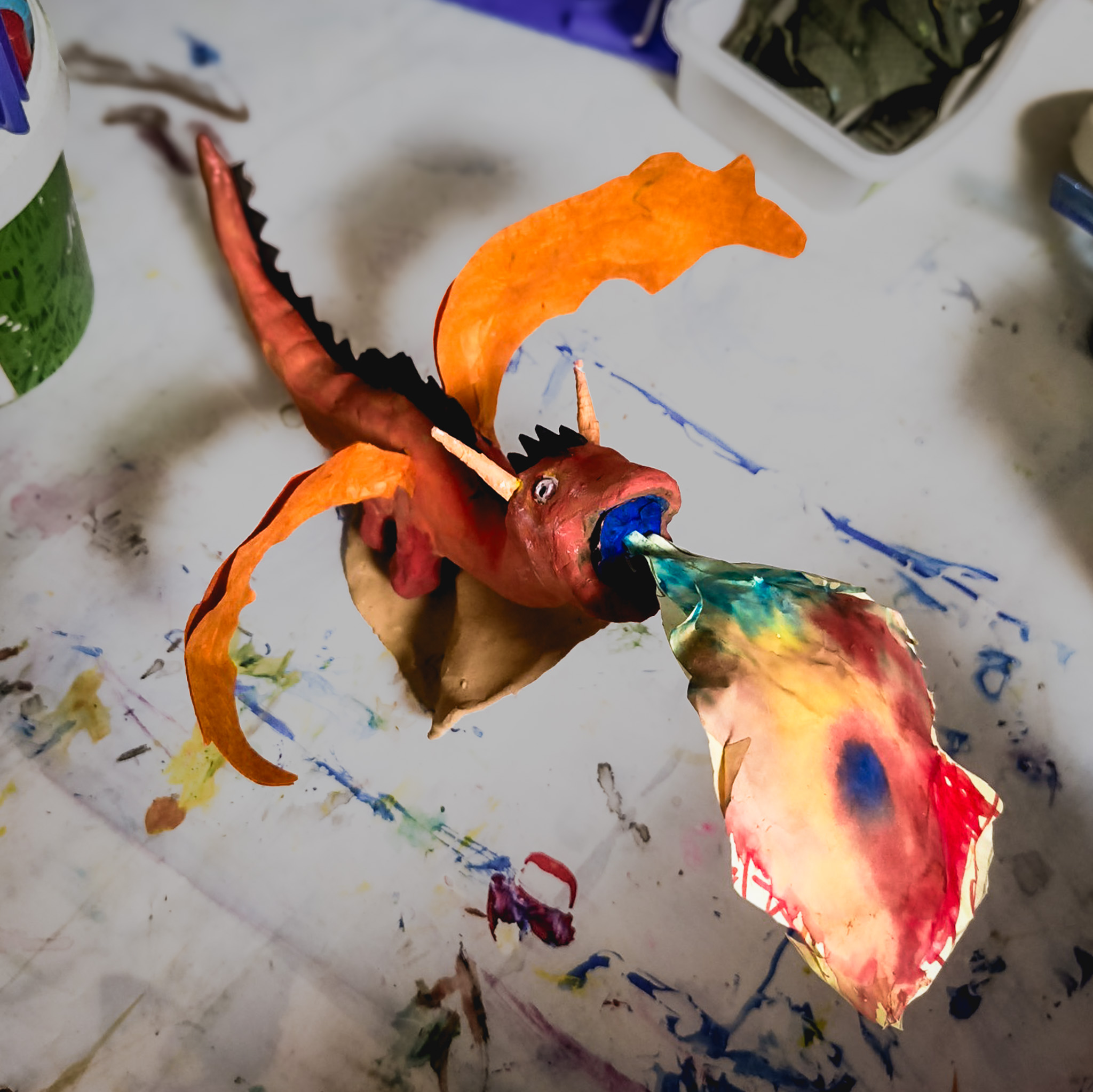 Child painting